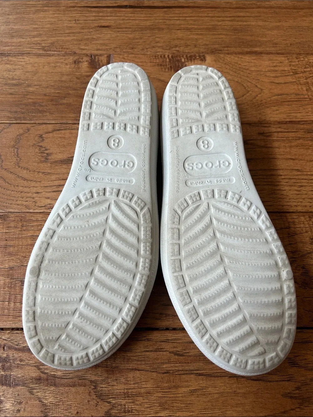 Crocs Prima Ballerina Ballet Flats Slip On Comfort Shoes Light Gray Size 8